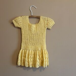 Yellow Crochet Dress for Toddler